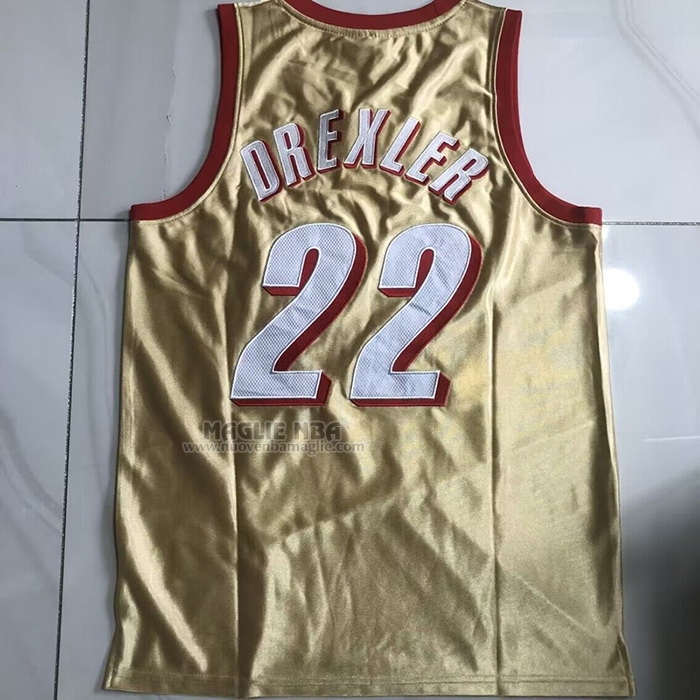 Maglia
 Clyde Drexler NO 22 Portland Trail Blazers Mitchell & Ness 1991-92 Or
